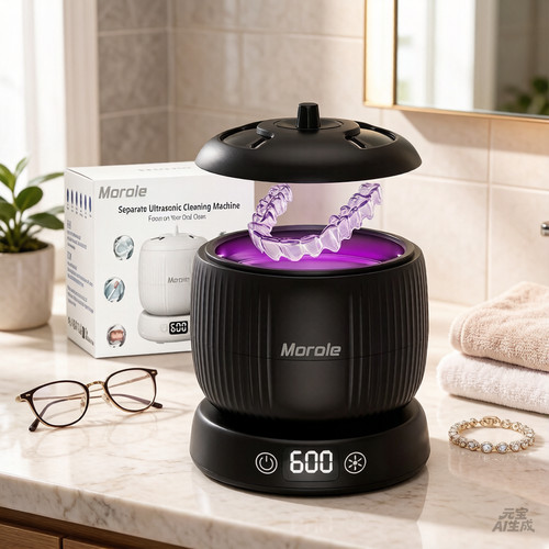 Ultrasonic retainer cleaner - ultrasonic, uv