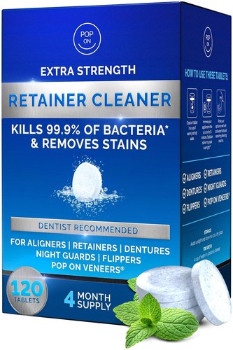 Retainer cleaner tablets - tablets, for