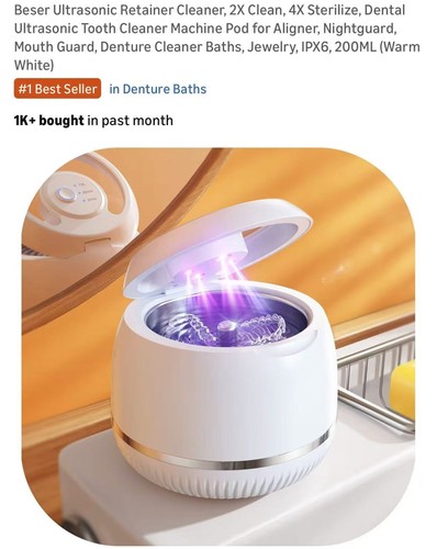 Ultrasonic retainer cleaner - retainer,